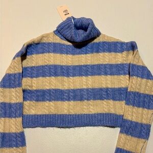 Love Tree Tan Striped Neck Sweater (BRAND NEW W TAG)